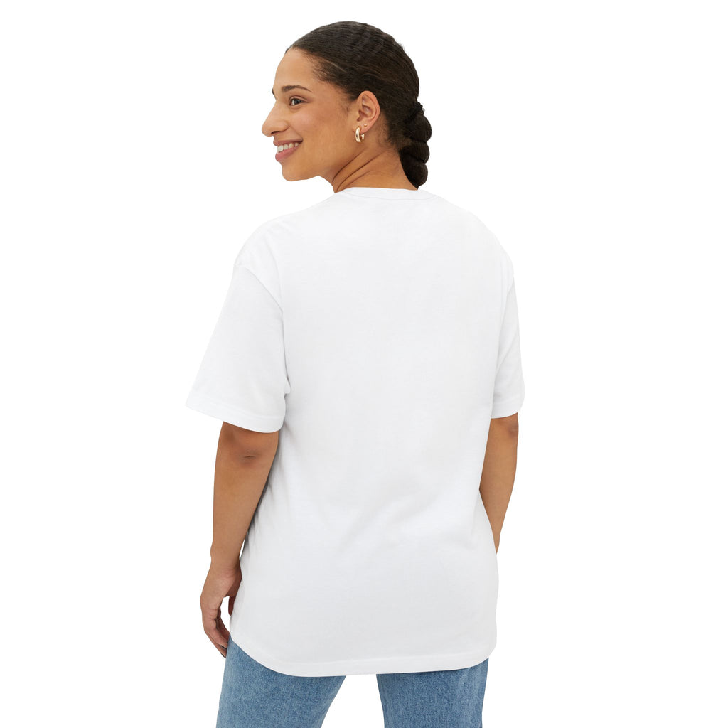 Abstract Red Wave Tee — Oversized Boxy T-Shirt