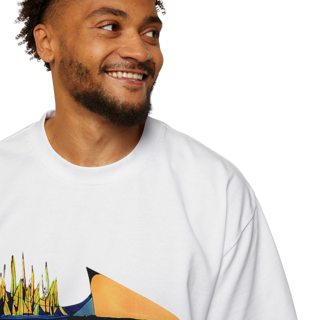 Sailing Illusion Abstract | Unisex Oversized Tee