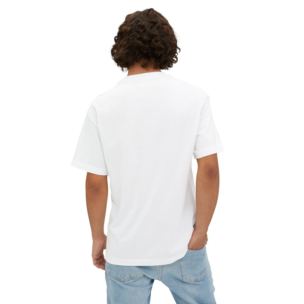 Abstract Red Wave Tee — Oversized Boxy T-Shirt