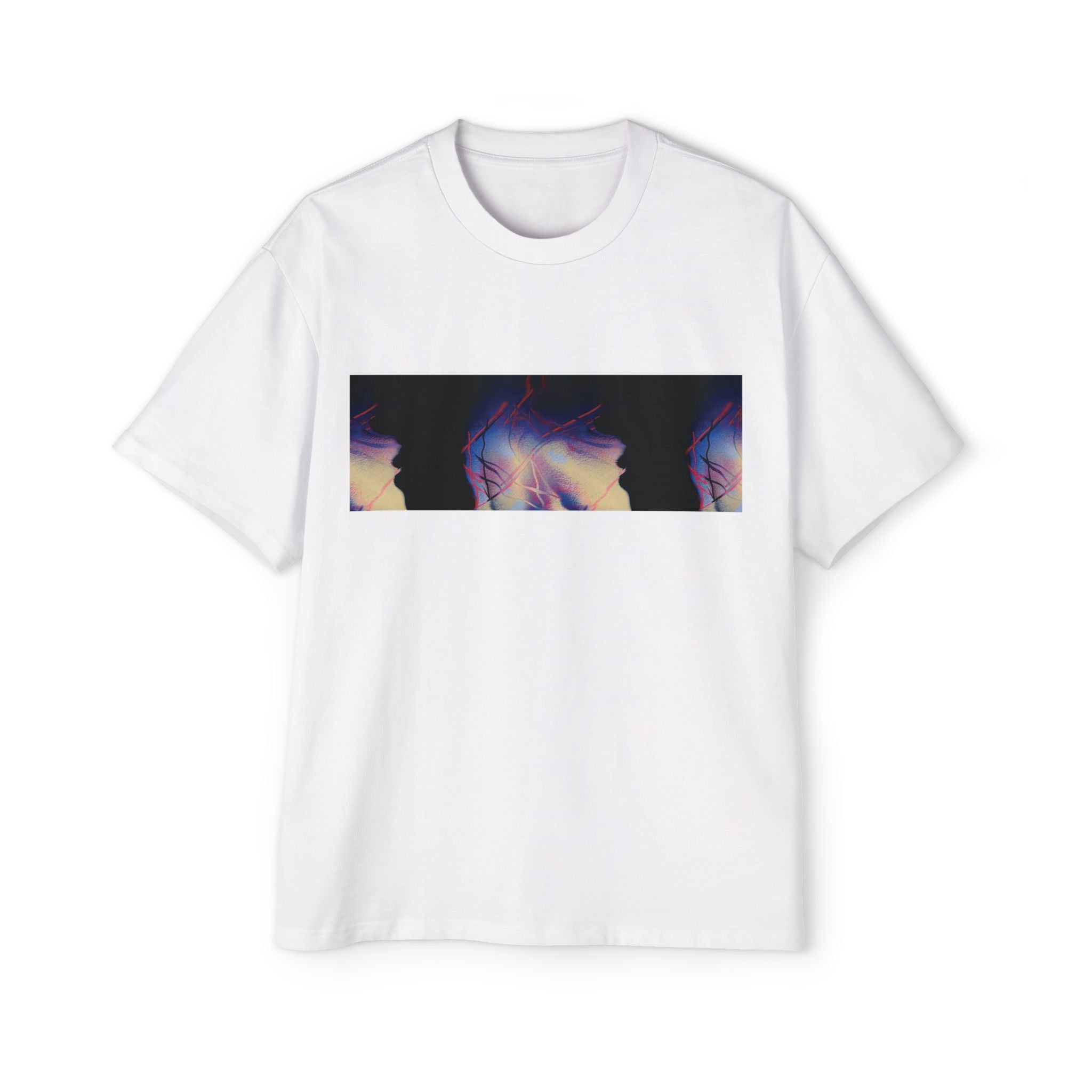 The Overwhelm Unisex T‑Shirt — Triptych Vaporwave Graphic Tee